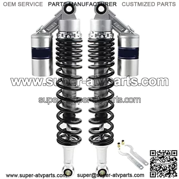 Pair 400mm Motorbike Air ATV Shock Absorbers for Honda Suzuki Yamaha Kawasaki ATV Go Kart Quad Dirt Sport Bikes