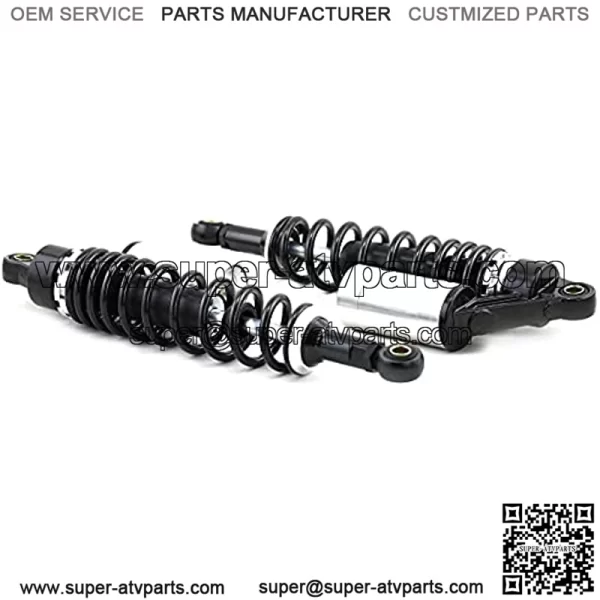 Pair 340mm Universal Motorcycle Rear Air Shock Absorbers for all ATV Go Kart Quad Dirt Sport Bikes ??black&silver) - Image 2