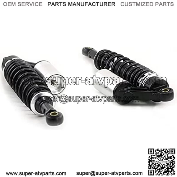 Pair 340mm Universal Motorcycle Rear Air Shock Absorbers for all ATV Go Kart Quad Dirt Sport Bikes ??black&silver) - Image 3