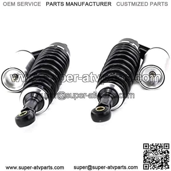 Pair 340mm Universal Motorcycle Rear Air Shock Absorbers for all ATV Go Kart Quad Dirt Sport Bikes ??black&silver) - Image 4