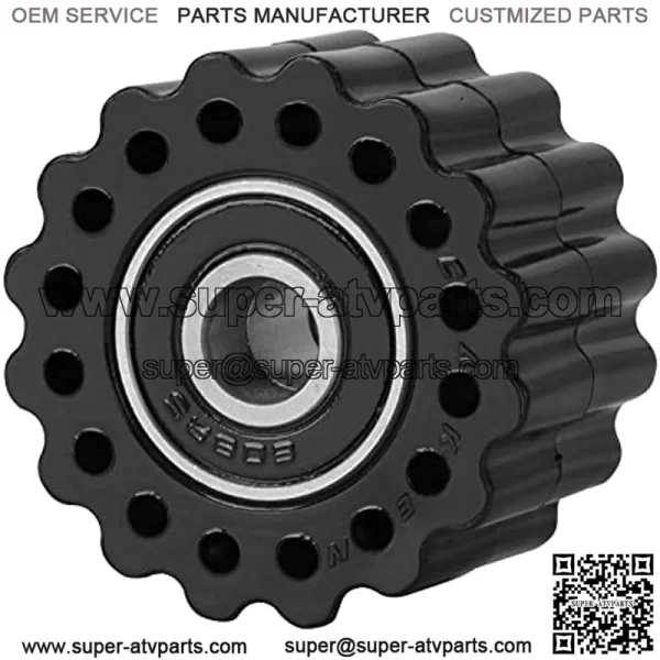 PRO CAKEN Universal 8mm Motorcycle Idler Sprocket, Motorcycle Idler, 8mm Drive Chain Pulley Roller Slider Tensioner Wheel Guide for Pit Dirt Mini Bike Motorcycle ATV Motorcycle-Black - Image 2