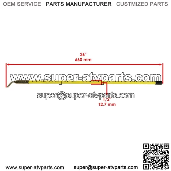 Snow Plow Blade Guide Markers 26" Bolt on For Myers Buyers 09916 1308005 Yellow - Image 2