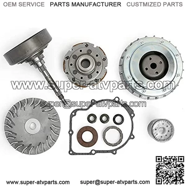 For UTV 500 700 Clutch Primary Fixed Sheave/Primary Dry Clutch Sheave Assy/Clutch Cover Housing/Pad Shoe/Bearing/Gasket/Flange Nut/Oil Seal/Oil Filter kit