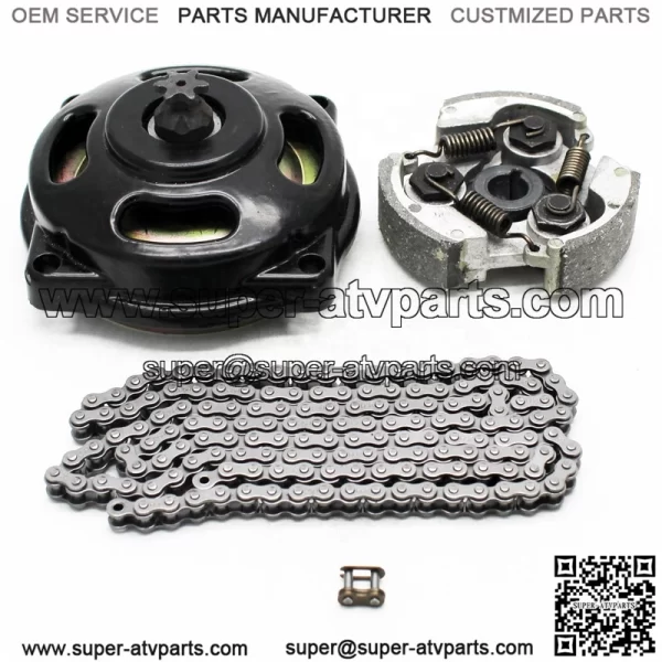 Pocket bike parts 6T 25H clutch bell with 25H chain and 49cc clutch Kit - Image 3