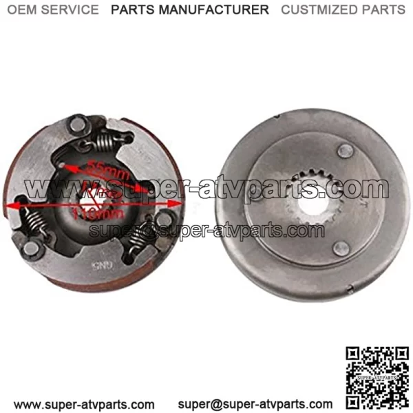 Automatic Clutch compatible with 50cc 70cc 90CC 110cc 125cc for ATVs Dirt Bikes Go Karts Quad Pit Bike Taotao SunL JCL Coolster Tank SSR Roketa - Image 2