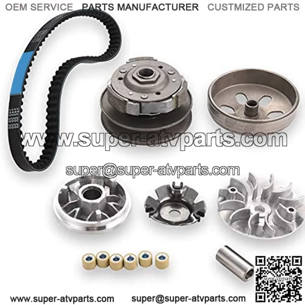 Gy6 150cc clutch set??include clutch Assembly and Variator Assembly with 743 belt, fit for GY6 125cc And 150cc 4-Stroke Engine Scooter ATV Taotao Roketa Sunl