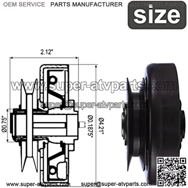 Centrifugal Go Kart Clutch 3/4" Bore for 1/2" AB Style Belt Compatible with Carter Go Karts Mini Bikes Wood Chippers Up to 6.5HP - Image 2