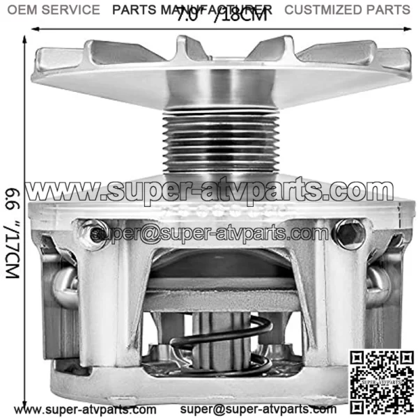 Primary Drive Clutch Assembly for Polaris Sportsman 500 4X4 1998 1999 2000 2001 2002 2003 2004 2005 1321706 silver - Image 2