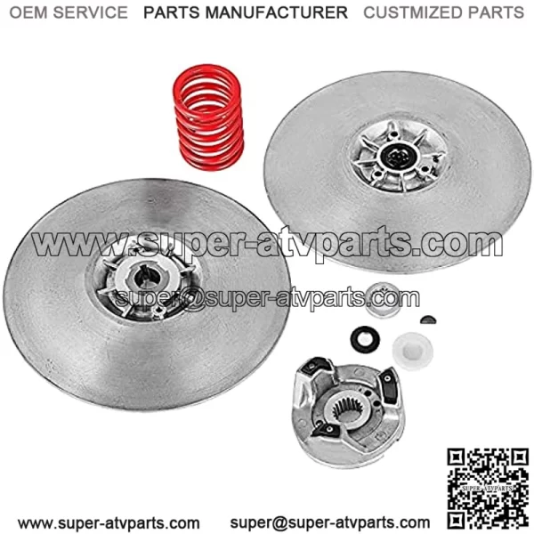 Driven Clutch Kit with Aramid Drive Belt and Heavy Duty Spring for Yamaha Golf Cart G2 G8 G9 G11 G14 G16 G20 G21 G22 G28 1985-2007 (With Belt) - Image 2