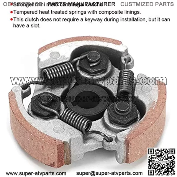 Mini Pocket Bike Clutch, Waterproof 3-Shoes Centrifugal Clutch Replacement Fits for 47cc 49cc Mini Moto for Dirt Bike ATV - Image 2