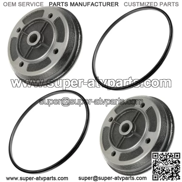 Front Left Right Brake Drum w/ Seal for Kawasaki Mule 2510 KAF950 Diesel 2000-01