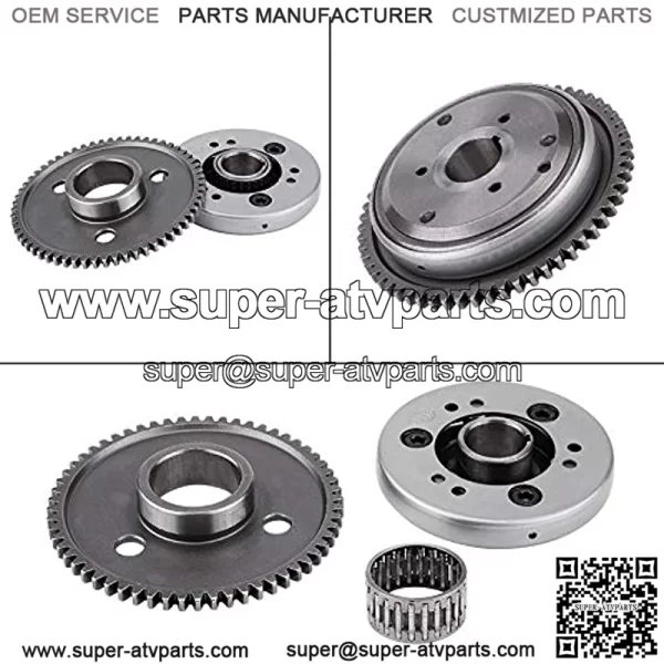 Starter Drive Clutch Primary Starter Drive Sprag Clutch Assembly for Scooter Moped GY6/125CC/150CC/152QMI/157QMJ/ATV 60 Tooth Gear 20 Sprags - Image 3
