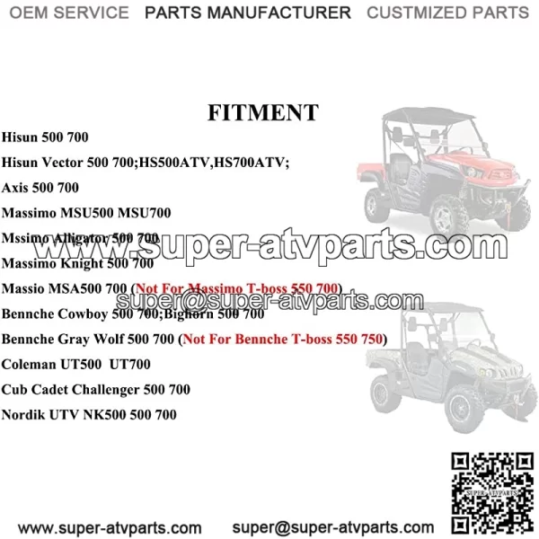 OEM Wet Clutch Shoe Kit Assembly for Hisun UTV ATV 500 700 Massimo MSU 500 700 Coleman UT500 700 Axis 500 700 Bennche Cub cadet with Filter,Drum,One Way Bearing Housing,Nuts - Image 2
