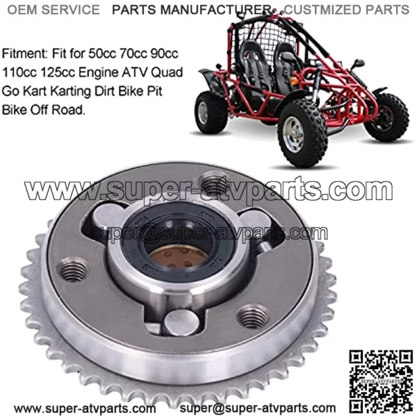 Starter Clutch Drive Assembly Starter Drive Clutch Assembly 41T for 50cc 70cc 90cc 110cc 125cc Engine Go Kart Dirt Pit Bike - Image 3