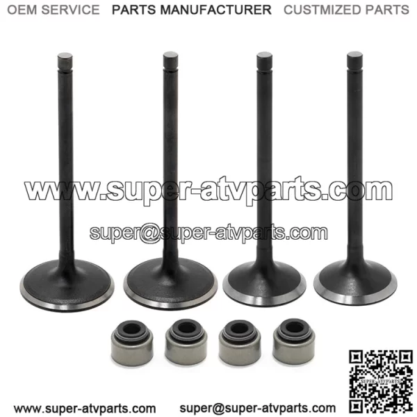 Intake Exhaust Valves & Seals Kit For Yamaha Raptor 700 / Rhino 700 / Viking 700 / Kodiak 700 / Grizzly 700