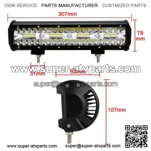 Led bar 12" 240W combo homologation E9