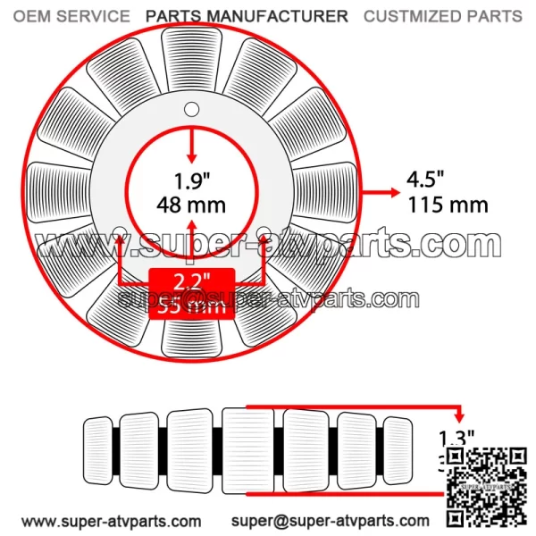 Polaris Scrambler 500 4X4 2003 / Sportsman X 2002 Stator - Image 2