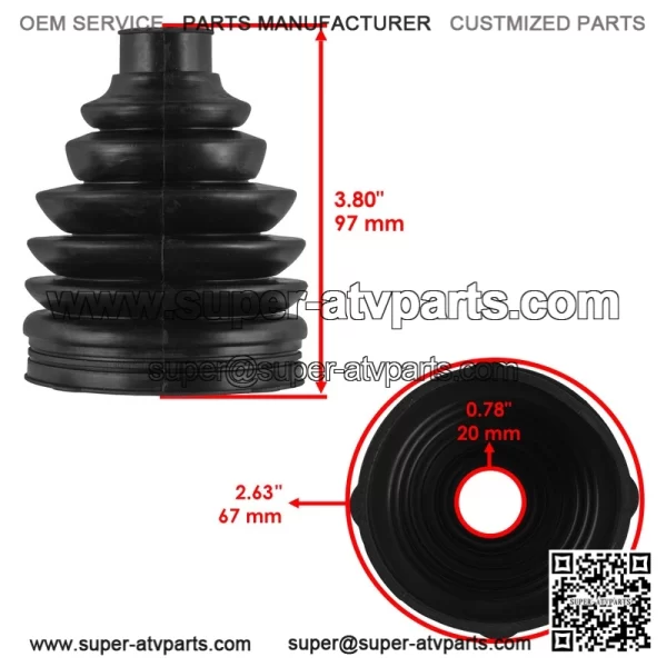 Polaris Scrambler 500 4X4 2010 Front Axle Inner/Outer CV Boot Kit - Image 2