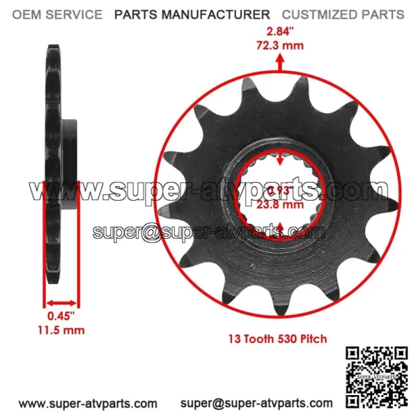 Polaris Scrambler 500 4X4 2000-2011 Front/Rear Sprockets Kit - Image 2