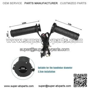 ATV Universal Warm Grip Electric Hand Heated Grips Handlebar Warmer Motorcycle