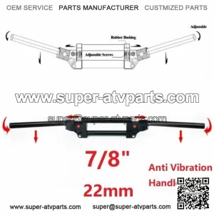 7/8" 22mm Adjustable Anti Vibration Handlebars For Yamaha Banshee YFZ350 YFZ450R (For: Yamaha)