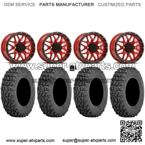 14" Wheels Red 28" Tires CFMoto ZForce 950 UForce 1000