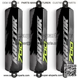 Armor Black Grey Shock Covers for Yamaha Raptor YFM700R [Special Edition](Set 3)