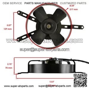 Radiator Fan for Kawasaki Brute Force 750 KVF750 A B C D E F 4X4i  2005 - 2011 (For: Kawasaki)