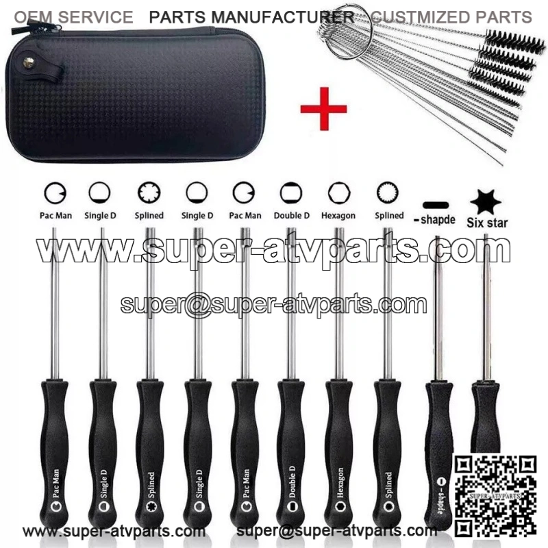 25Pcs Carburetor Adjusting Tool Carb Splined Screwdriver & Cleaning Brush Kit - Image 2