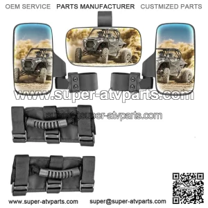 UTV Side View Rear Center Mirrors Set For CFMOTO ZFORCE 500 800 950 1000