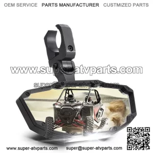 UTV Rear View Center Mirror w/LED Light For 1.65"-2" Honda Pioneer CFMOTO ZForce