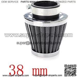 38mm Mini Blue Universal Car Motor Cone Cold Clean Air Intake Filter Turbo Vent For ATV Pit Bike Scooter Motorbikes Quad Bikes 90cc 110cc 125cc