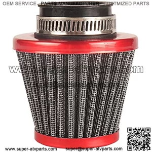 ATV 35mm 38mm Air Filter for 50cc 70cc 80cc 90cc 110cc 125cc Taotao Sunl Baja Roketa Honda CRF Dune Buggy Four Wheeler Quad Dirt Pit Bike Parts (Red, 35mm)