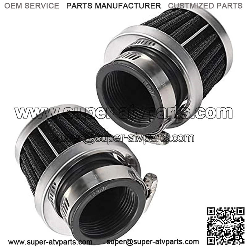 2PCS 1 1/8" 28mm Motorcycle POD Air Filter for ATV Pocket Pit Dirt Bike