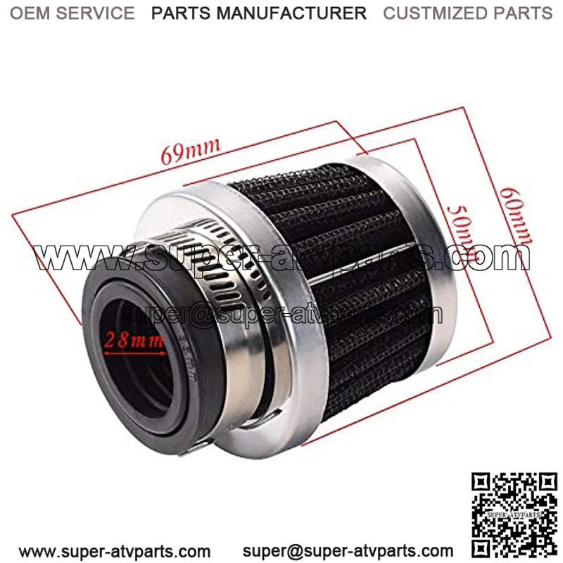 2PCS 1 1/8" 28mm Motorcycle POD Air Filter for ATV Pocket Pit Dirt Bike - Image 2