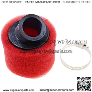 Air Filter 35mm Bent Foam Cleaner for 4 Stroke 50cc 70cc 90cc 110cc 125cc ATV Quad Go Kart Dirt Bike Red