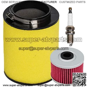 ATV Air Filter Element Cleaner 17254-HP5-600 with Oil Filter Spark Plug Tune Up Kit Replacement for Honda Rancher 420 TRX420 TRX420FE TRX420FM TRX420TE TRX420TM 2007-2013