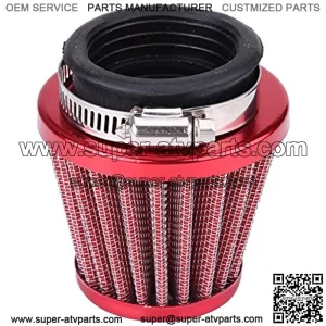 Motorcycle Air Filter Pods, Motorcycle Air Filter 44mm for Gy6 150cc ATV Quad 4 Wheeler Go Kart Buggy Scooter Moped (Red)