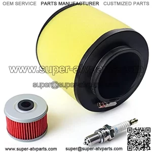 ATV Air Filter,Oil Filter,Spark Plug Element Cleaner Replacement 17254-HC5-900 for Fourtrax TRX300 TRX300FW TRX400FW TRX450S TRX450ES TRX450FE TRX450FM 2x4 & 4x4 300