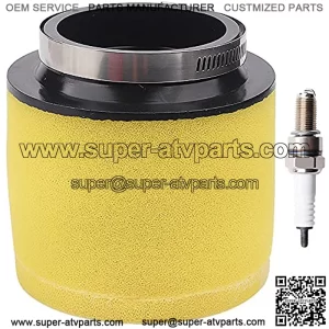 Dual Stage 500 Air Filter Spark Plug Replacement for 0470-391 0470-322 FS-936 Arctic Cat ATV 375 400 454 500 2x4 4x4