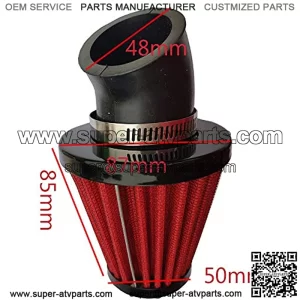 Motorcycle Air Filter High Performance Air Filter 48mm Dirt Bike Air Filter For HONDA YAMAHA SUZUKI ATV SSR TTR Dirt Bike Pit Bike Mini Bike GY6 AJS