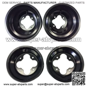 Black A5 Rolled Lip 10" Front 9" Rear Rims Suzuki LTZ400 Z400 LTR450 LTZ250