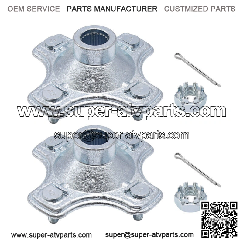 2 Pcs Rear Axle Wheel Hub w/Nut For 07-2013 Honda TRX420 FE TRX420FM Rancher 420 - Image 3
