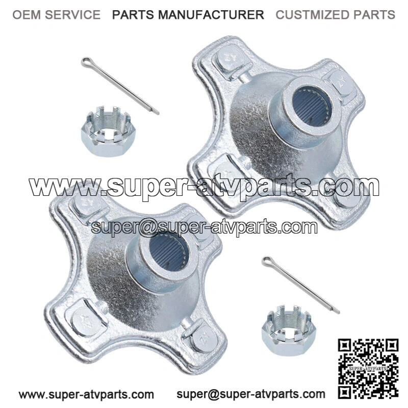 2 Pcs Rear Axle Wheel Hub w/Nut For 07-2013 Honda TRX420 FE TRX420FM Rancher 420 - Image 4