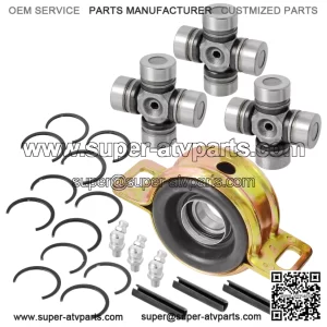 Front Rear Prop Shaft Bearing Carrier & U-joint For Polaris RZR S 4 900 1000 XP
