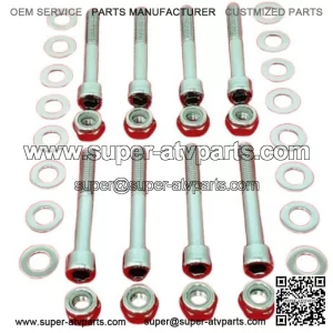 HONDA TRX450R 450ER 400EX 400X 300X 300EX POLISHED STAINLESS A-ARM BOLT KIT SET