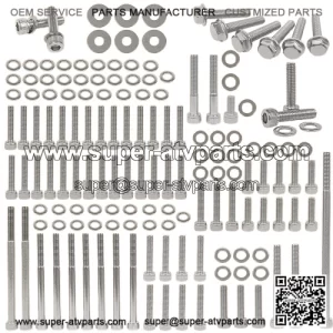 YAMAHA 2006 & UP YFM700R YFM 700 RAPTOR POLISHED STAINLESS ENGINE BOLT KIT SET