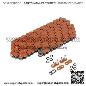 O-Ring Orange Drive Chain for Honda TRX450R 2004 2005 2006 2007 2008 (For: Honda)