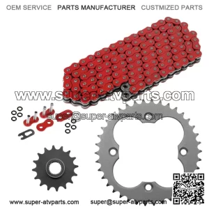 Red O-Ring Drive Chain & Sprockets Kit for Honda TRX450R Sportrax 450 2004 2005