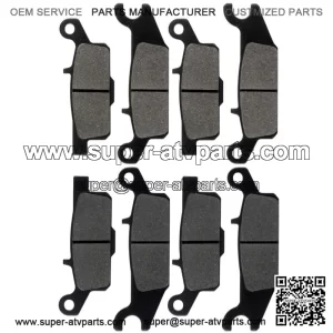 Front and Rear Brake Pads for Yamaha Grizzly 700 YFM700F 2007-2020 (For: Yamaha)